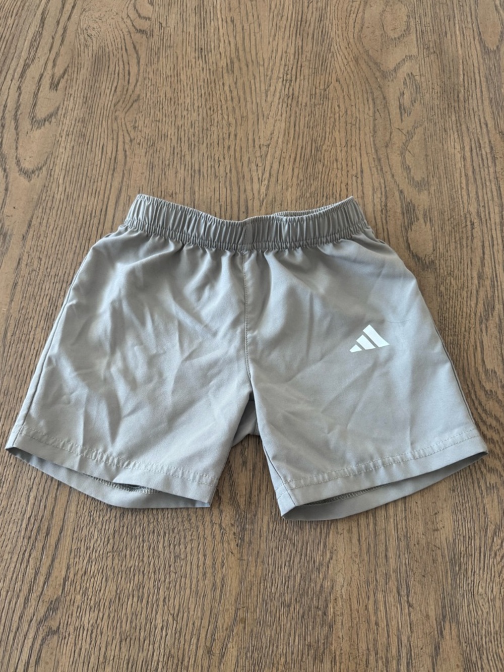 Adidas Toddler Athletic Shorts 3T Gray Elastic Waist Lightweight Kids Activewear